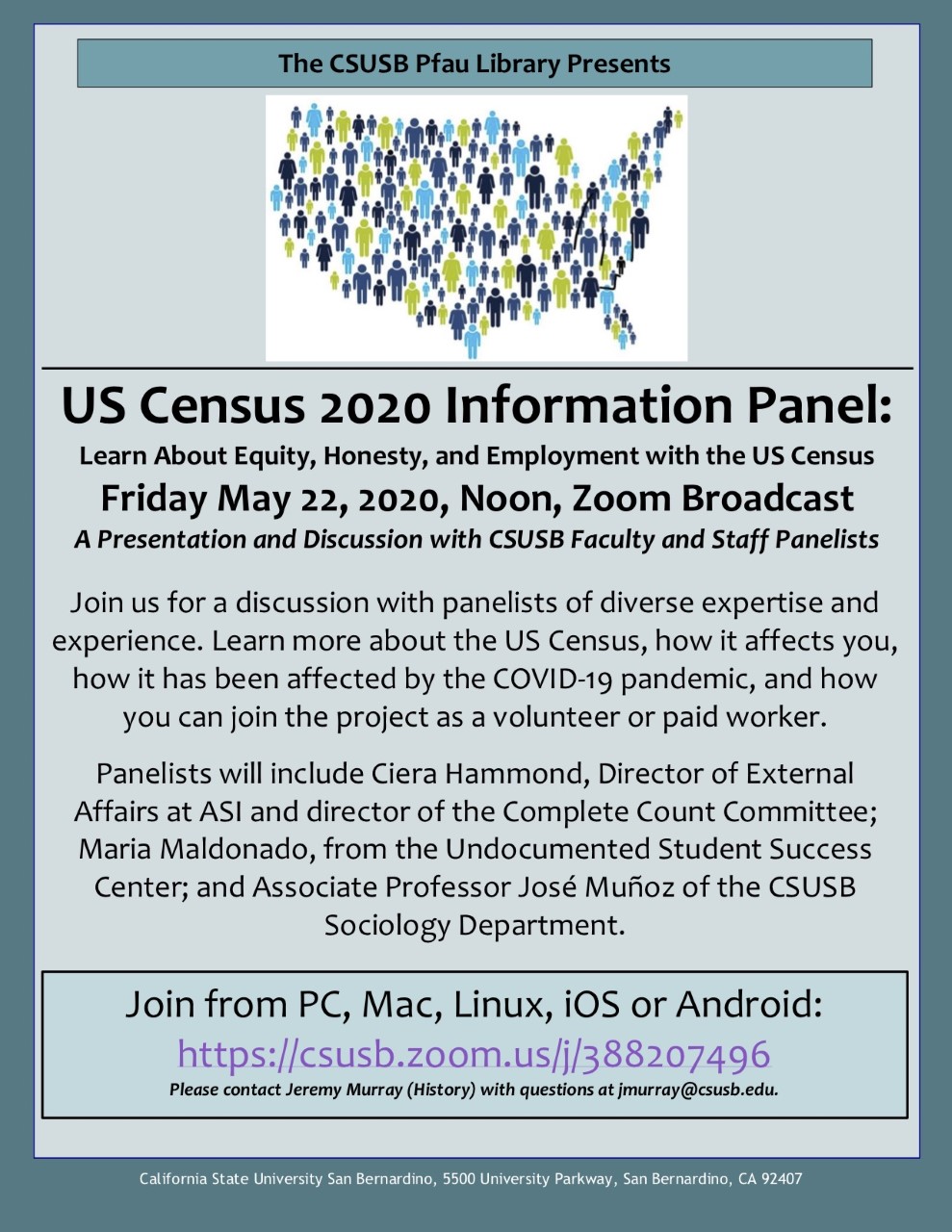 Pfau Library presents panel on 2020 U.S. Census CSUSB News CSUSB