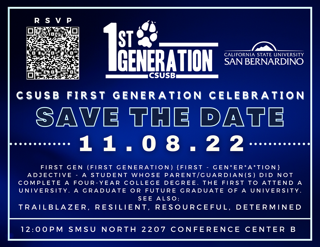 CSUSB Joins In National First-Generation College Celebration On Nov. 8 ...